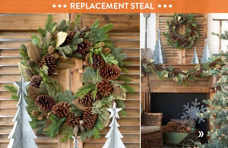 Pinecone Magnolia Leaf Wreath