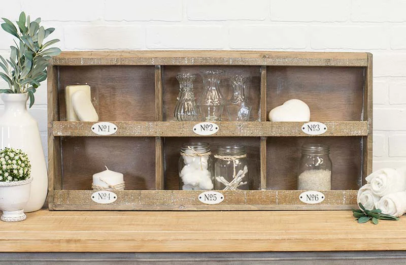 Wooden Cubby Shelf